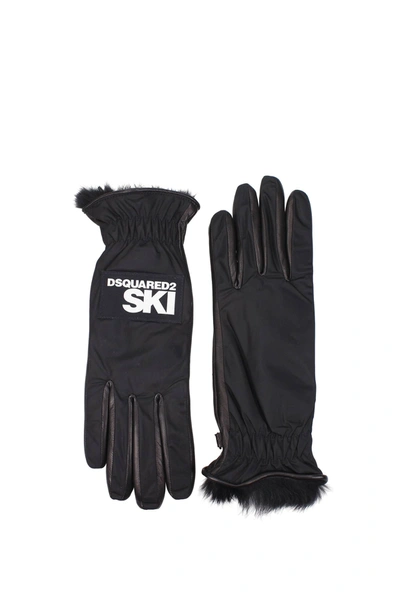 Shop Dsquared2 Gloves Polyamide Black