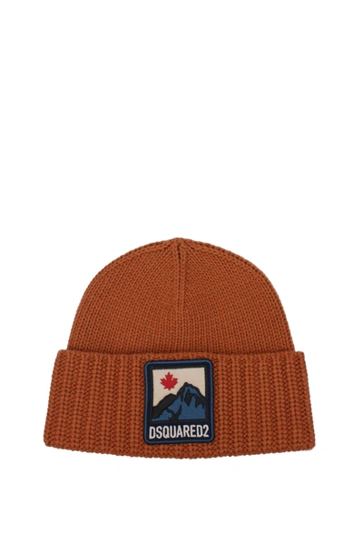 Shop Dsquared2 Hats Simple Man Wool Brown Terracotta