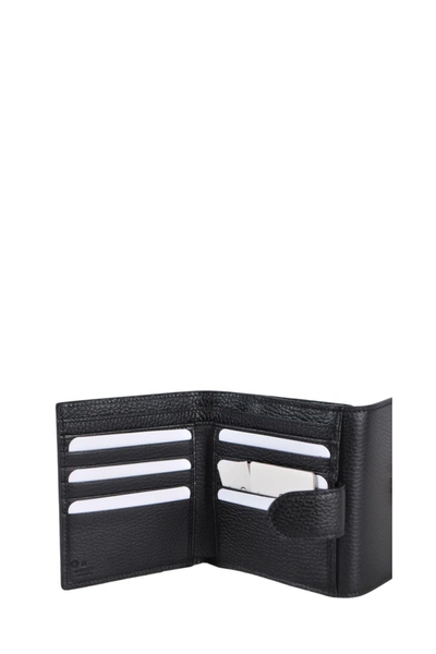 Shop Gucci Interlocking Gg Logo Black Leather Wallet