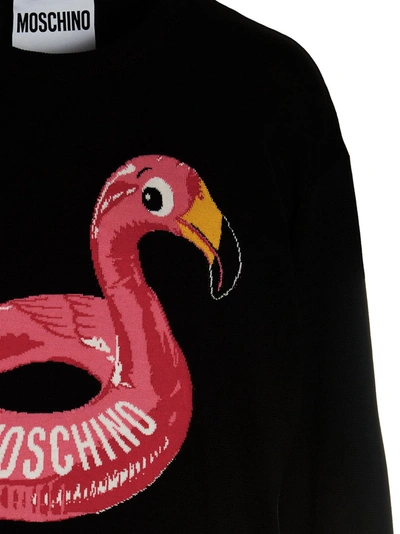 Shop Moschino Jacquard Logo Sweater