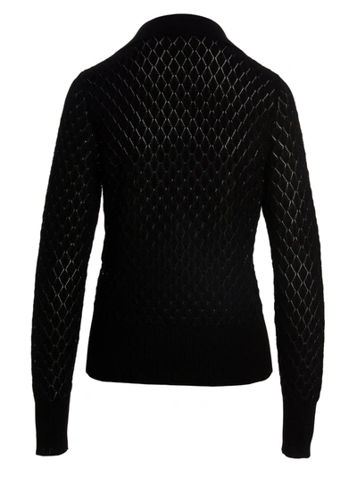 Sapio Diamond Pattern Knit Polo Shirt
