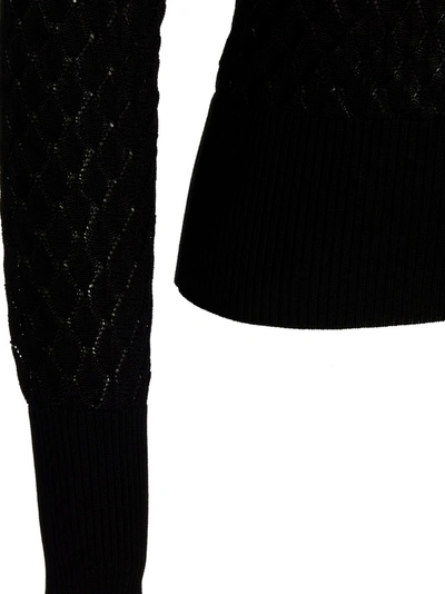 Sapio Diamond Pattern Knit Polo Shirt