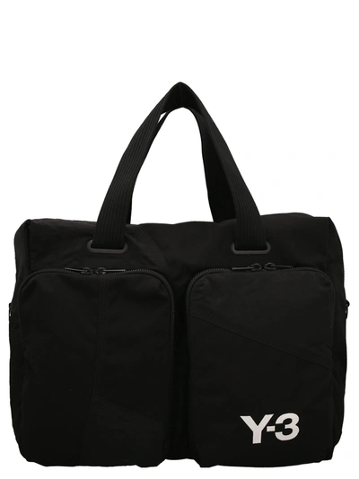 Shop Y-3 Logo Embroidery Duffel Bag
