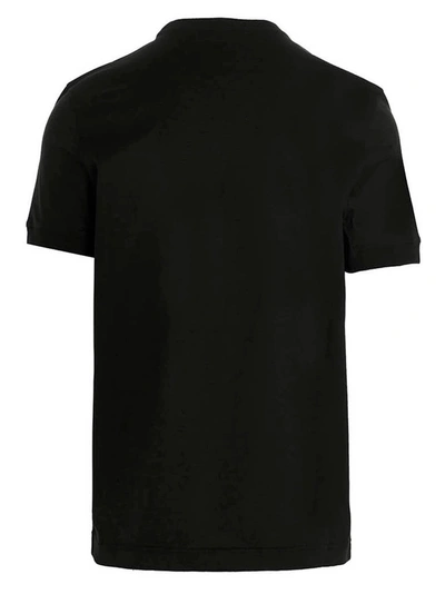 Shop Kiton Logo Embroidery T-shirt Black