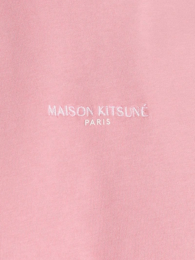 Shop Maison Kitsuné Logo Embroidery T-shirt