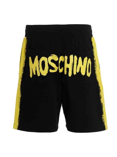 Shop Moschino Logo Print Bermuda Shorts