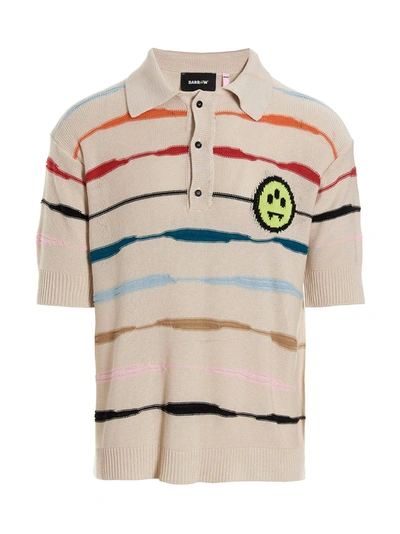 Shop Barrow Logo Striped Polo Shirt