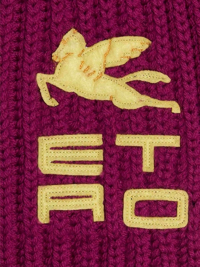 Shop Etro Logo Tricot Scarf