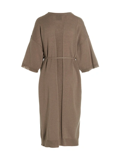 Nude Beige Knit Long Dress