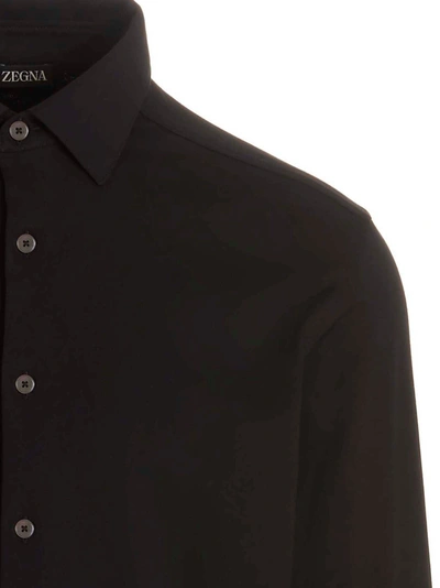 Shop Zegna Long Sleeve Polo Shirt
