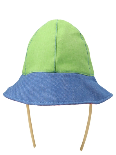 Shop Sunnei Multicolor Denim Bucket Hat