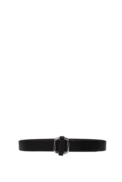 Shop Neil Barrett Regular Belts Leather Black