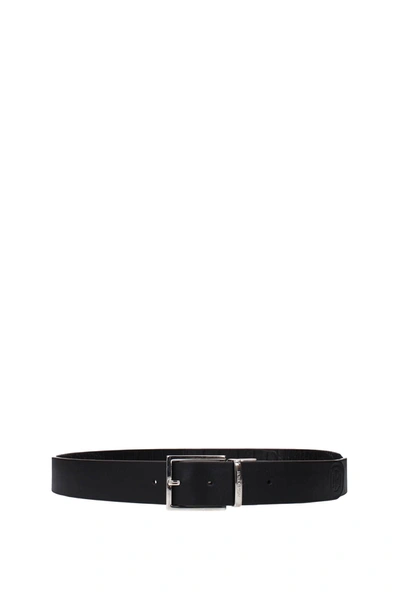 Shop Neil Barrett Regular Belts Leather Black Black