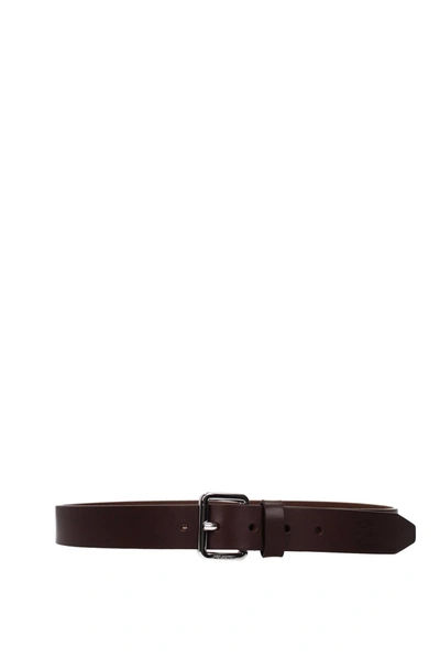 Shop Neil Barrett Regular Belts Leather Brown