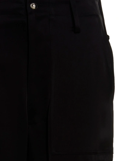 Shop David Koma Satin Cargo Pants