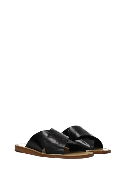 Shop Dolce & Gabbana Slippers And Clogs Eel Black