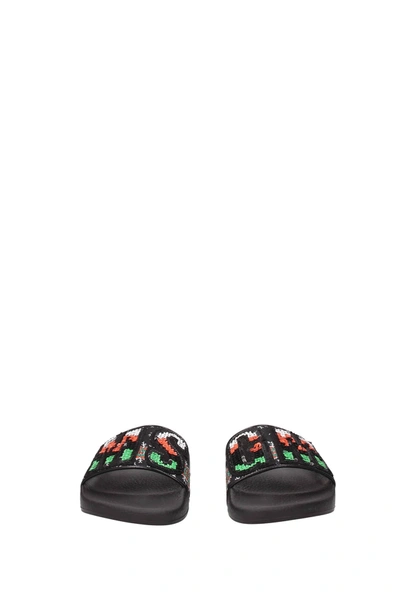 Shop Msgm Slippers And Clogs Fabric Black