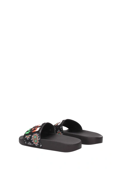 Shop Msgm Slippers And Clogs Fabric Black