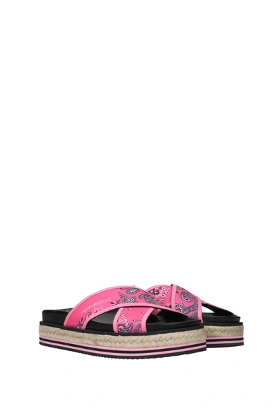 Shop Kenzo Slippers And Clogs Fabric Fuchsia