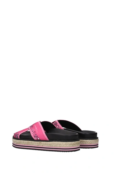 Shop Kenzo Slippers And Clogs Fabric Fuchsia