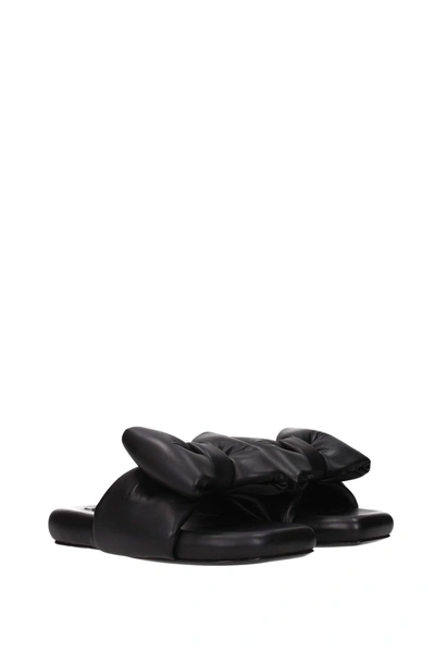 Shop Off-white Slippers And Clogs Leather Black