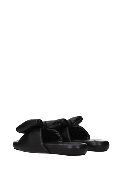 Shop Off-white Slippers And Clogs Leather Black