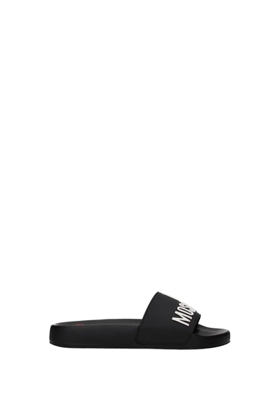 Shop Love Moschino Slippers And Clogs Rubber Black