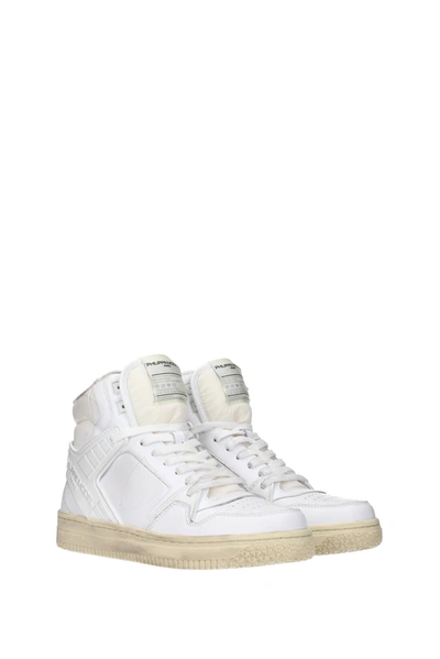 Shop Philippe Model Sneakers Leather White Off White