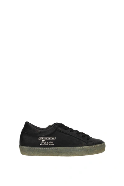 Philippe Model Sneakers Paris Leather In Black | ModeSens