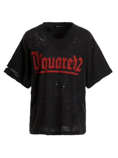 Shop Dsquared2 T-shirt 'd2 Goth Iron'