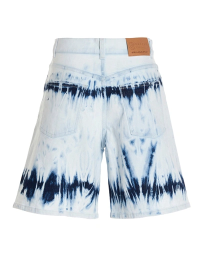 Shop Stella Mccartney Tie& Dye Denim Bermuda Shorts