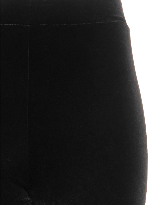 Alexandre Vauthier crushed-velvet high-waisted leggings - Black