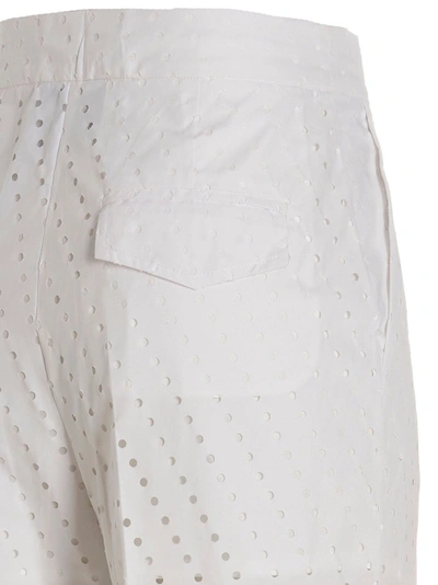 Nude White Visible Button Jeans
