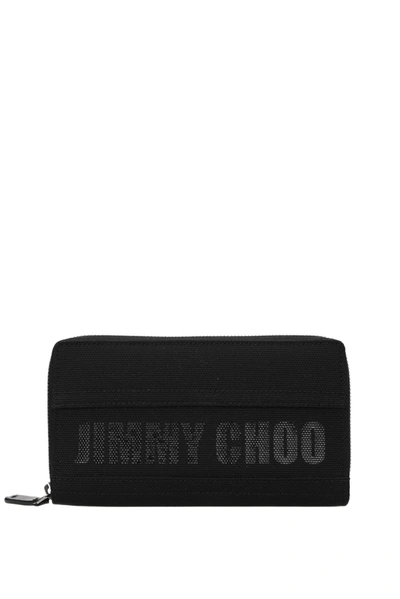 Shop Jimmy Choo Wallets Carnaby Fabric Black