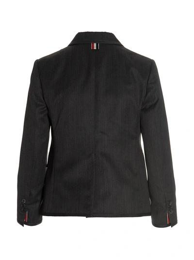 Shop Thom Browne Wool Single Breast Blazer Jacket