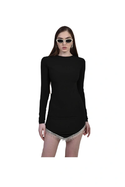 THE ARCHIVIA AURA DRESS IN BLACK COTTON 