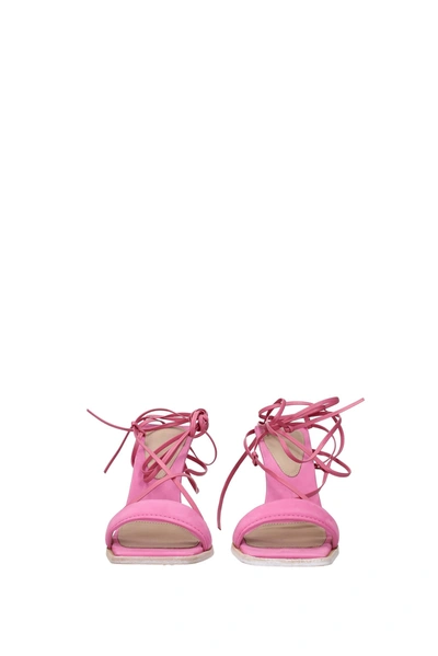Shop Jacquemus Sandals Suede In Pink