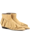 JW ANDERSON RUFFLE SUEDE BOOTS,P00177297