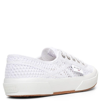 Shop Alaïa Superga White Mesh Sneakers