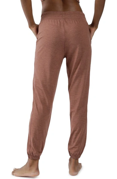 90 Degree By Reflex Heathered Slim Joggers In Heather Terracotta