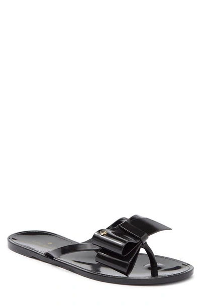 Kate spade black flip flops online