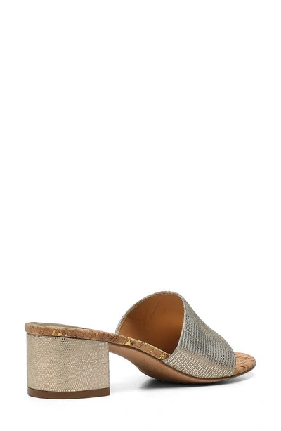 Donald Pliner Naia Embossed Slide Sandal In Platino