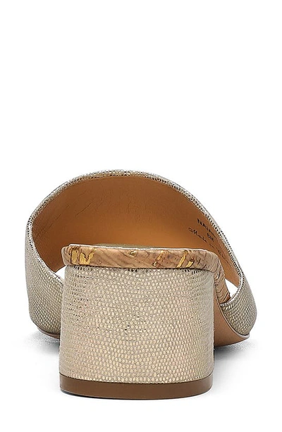 Donald Pliner Naia Embossed Slide Sandal In Platino