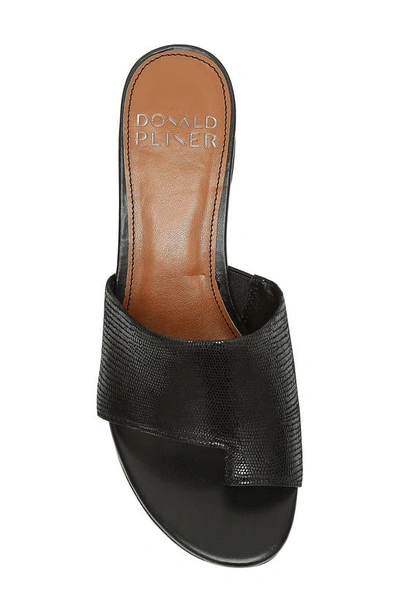 Donald Pliner Naia Embossed Slide Sandal In Black