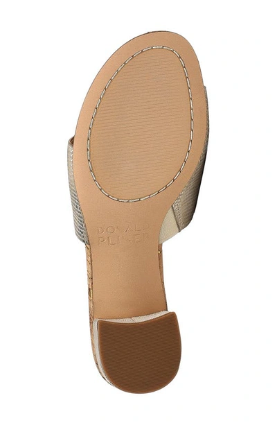 Donald Pliner Naia Embossed Slide Sandal In Platino