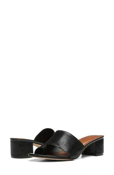 Donald Pliner Naia Embossed Slide Sandal In Black