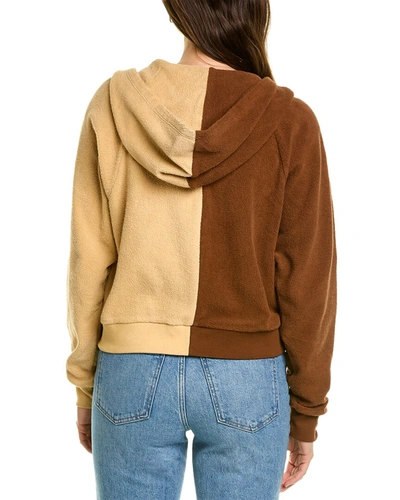 Shop Donni Teddy Duo Hoodie In Brown