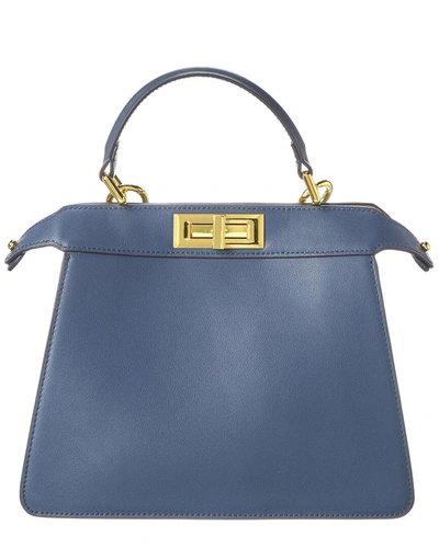 Shop Tiffany & Fred Smooth Nappa Leather Satchel In Blue