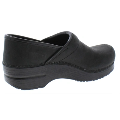Shop Dansko Narrow Pro Womens Leather Round Toe Clogs In Black