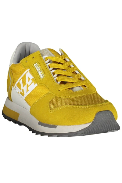 Shop Napapijri Polyester Men's Sneaker In Yellow
